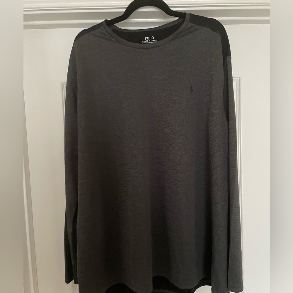 Ralph Lauren Performance Long Sleeve T Shirt XXL Charcoal/Black